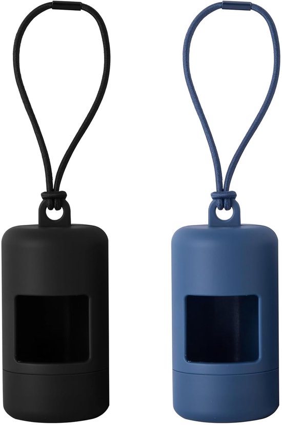 Hondenriemdispenser, schoon gereedschap, hondenpoepzakhouders, schonere hondenriem handsfree vuilniszak transporter, handsfree (zwart