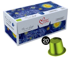 Special Edition - 20 aluminium capsules Italian Coffee van Gogh Espresso Intenso Biologisch - Koffiecups compatibel met Nespresso®*