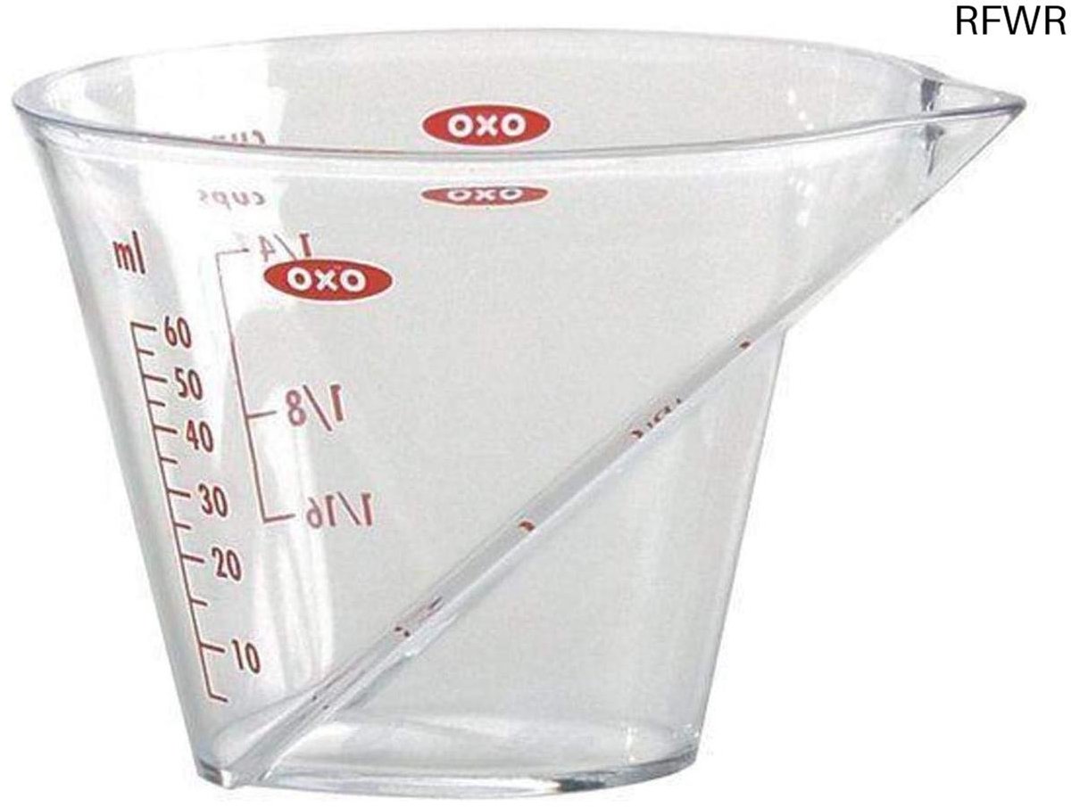 RFWR® Mini maatbeker 60 ml met schuin afleesbare schaal