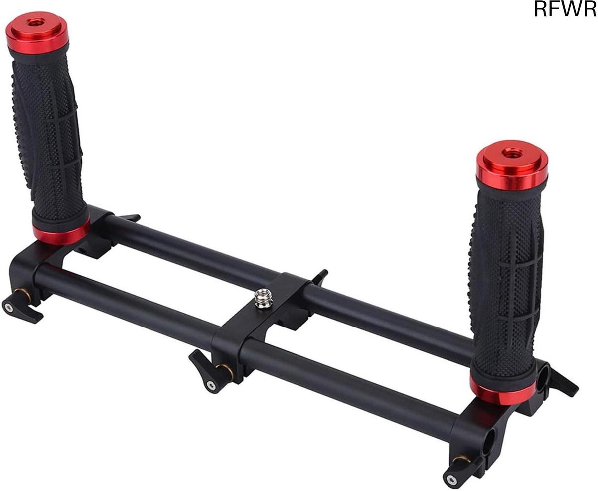 RFWR® Dual Handvat voor Camera Stabilizers – Antislip Dubbele Grip voor Stabiele Opnames