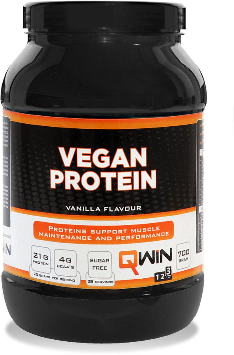 Goedkoopste QWIN Vegan Protein Shake Vanilla - 28 shakes - 700g - NZVT keurmerk
