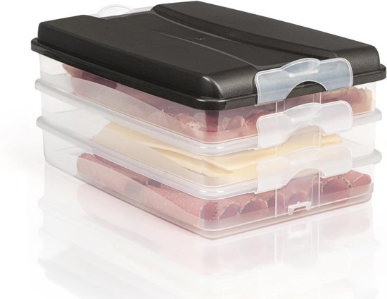 Storage Boxes for Refrigerator Meats Stackable Fridge Organiser with ...