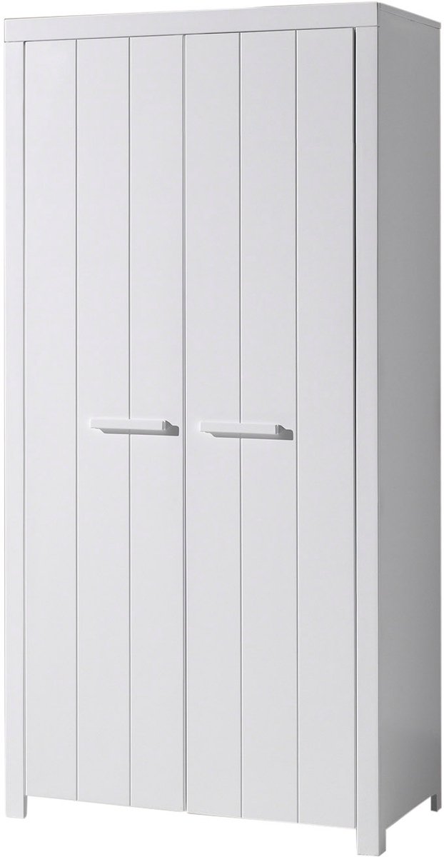 Vipack Draaideurkast Erik 2-deurs - 100 x 205 x 55 cm - wit