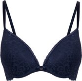 Hunkemöller Dames Lingerie Voorgevormde push-up beugel bh Marine - Blauw - maat B75