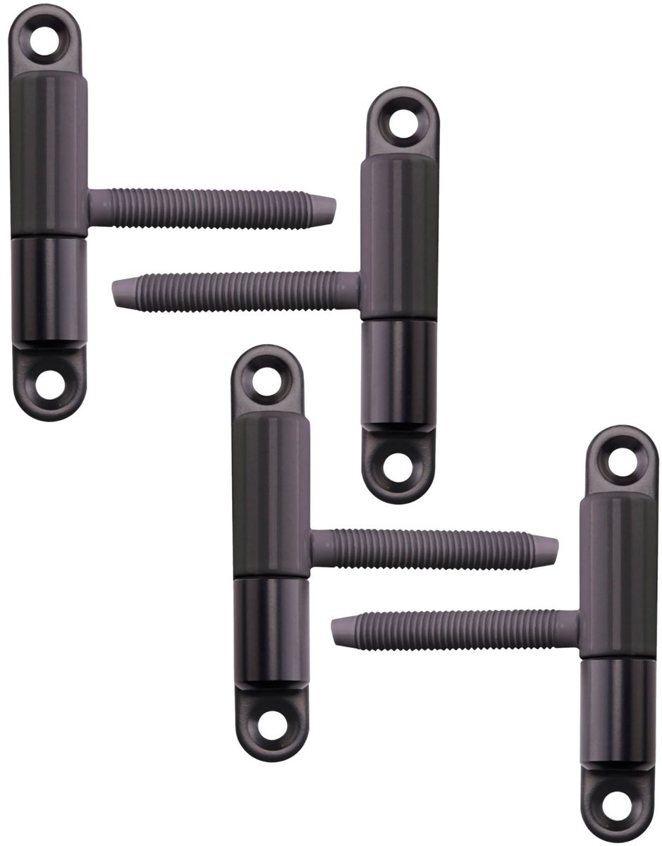 SOTECH 4s Deurscharnieren Inboorscharnier 15 x 83 mm met stift M8 x 47 mm Opschroefscharnier Scharnier voor binnendeuren om op te schroeven/boren (zwart staal)