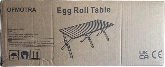 OFMOTRA Bolderkar - Opvouwbaar - 75KG Draagkracht - Draaibare wielen mét rem - met zwart kampeertafel - Verstelbare hendel - Bolderwagen - Transportkar - Handige opbergvakken - Zwart/Walnoot