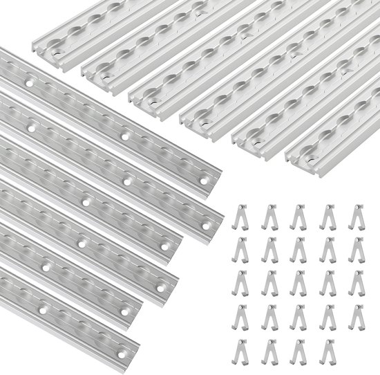 12 x Vliegtuigrail aluminium rail, Transportvergrendeling, voor het ...