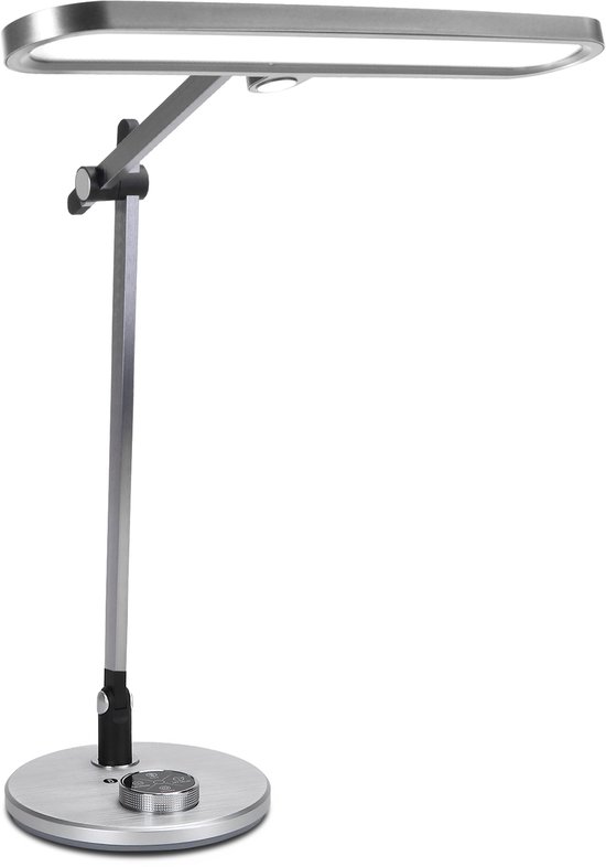 Aigostar 10Z1I - Lampe de bureau - Lampe de bureau LED Dimmable - Lampe de travail réglable - Éclairage de bureau - 3 modes d'éclairage - Adaptateur inclus
