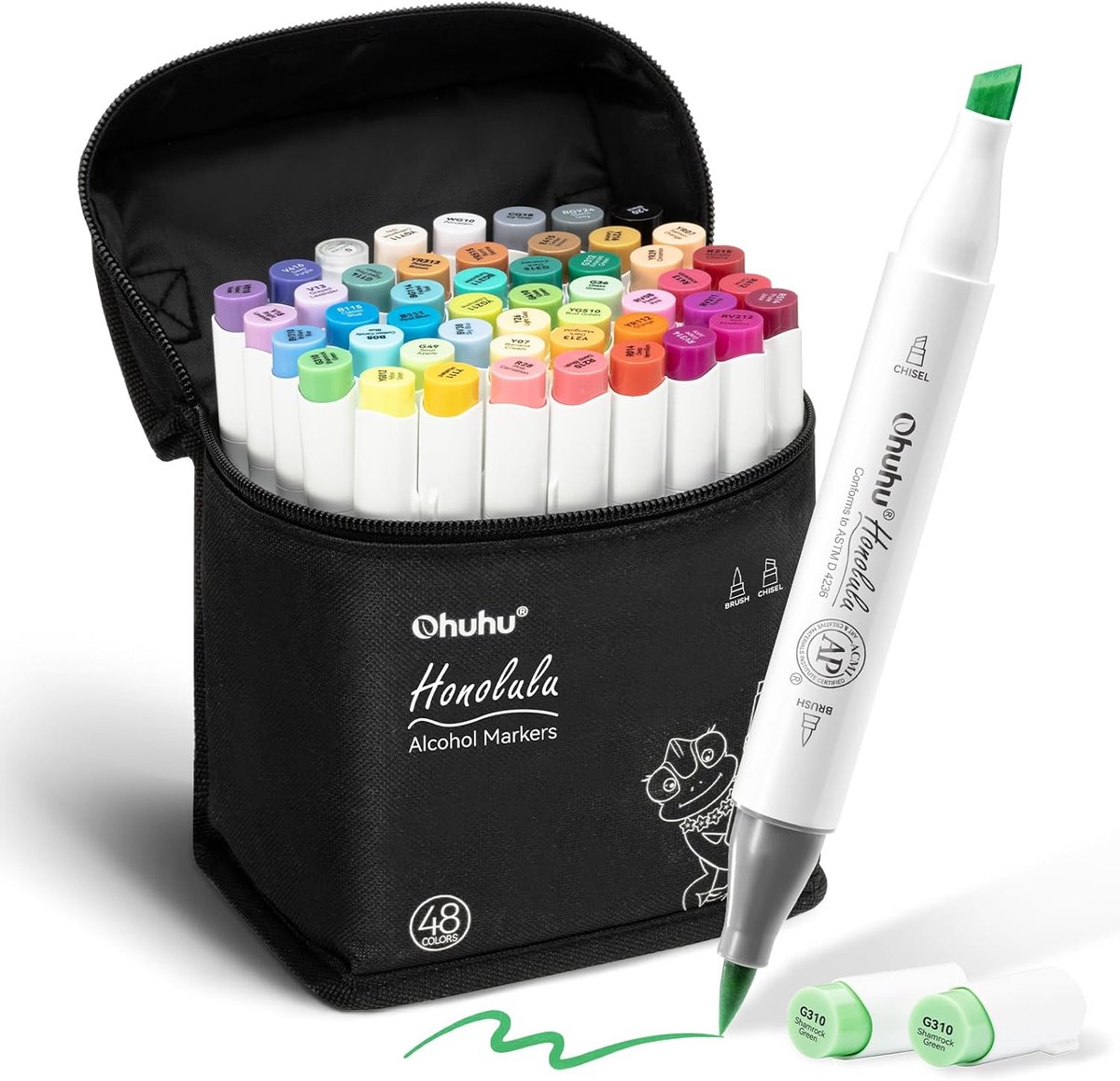Ohuhu Alcohol based Art marker Brush & Fine - V322 Rain Flower Purple | Be Creative Shop