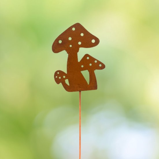 Tuinsteker uil op tak | Metalen tuinstekers – unieke decoratie voor tuin en border