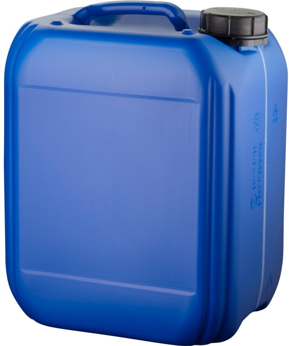 Jerrycan 5 liter blauw met zichtstreep | geschikt voor water | UN gekeurd | benzine | handig stapelbaar | food grade | inclusief dop | totaal te legen | noodpakket