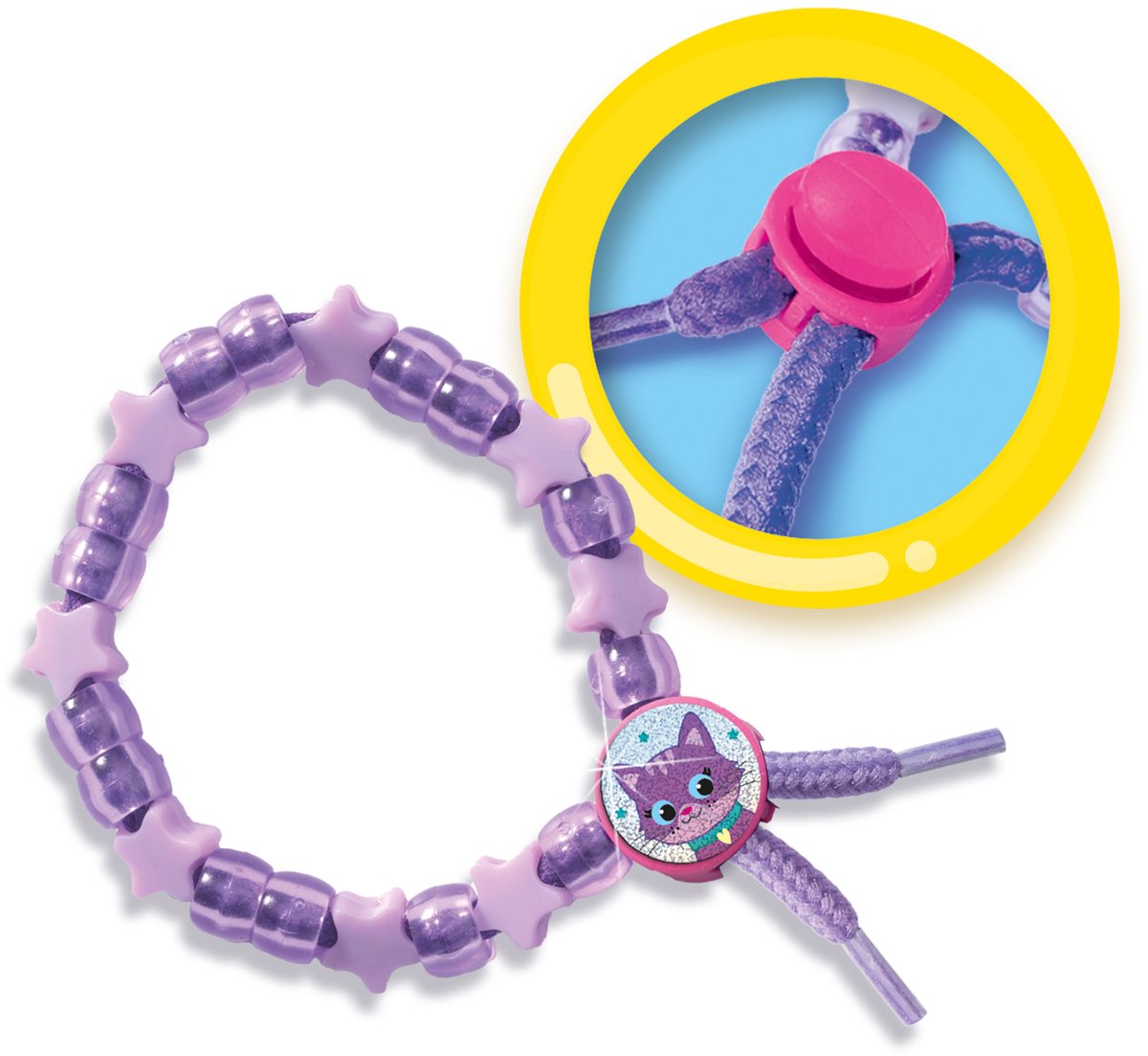 SES Creative - Kralen Armbanden - maak je eigen armbanden met kralen - 3 verstelbare armbandjes - creatief speelgoed voor meisjes vanaf 3 jaar — afbeelding 3