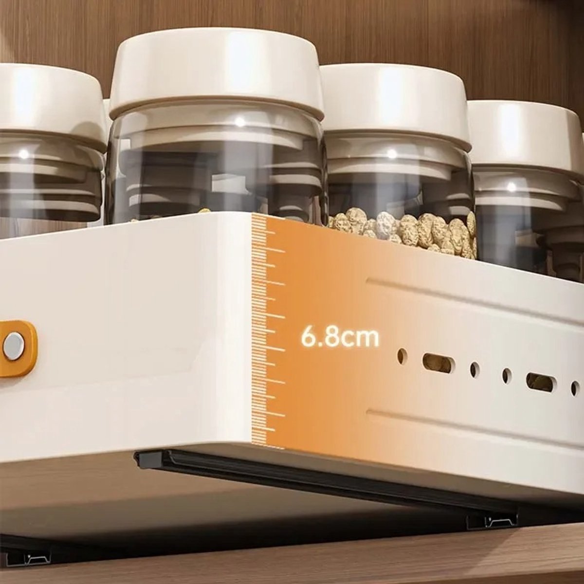 TammaT -Extra uitbreidbaar - Lade organizer - Telescopische lade - verstelbaar lade Mand - Keukenkastorganizer met handgreep - Uittrekbare laden - Opbergplanken voor keukenkasten - Uitschuifbare kastorganisator - Keuken organizer - Zwaart — cadeau in Cadeau-ideeën - foto 5