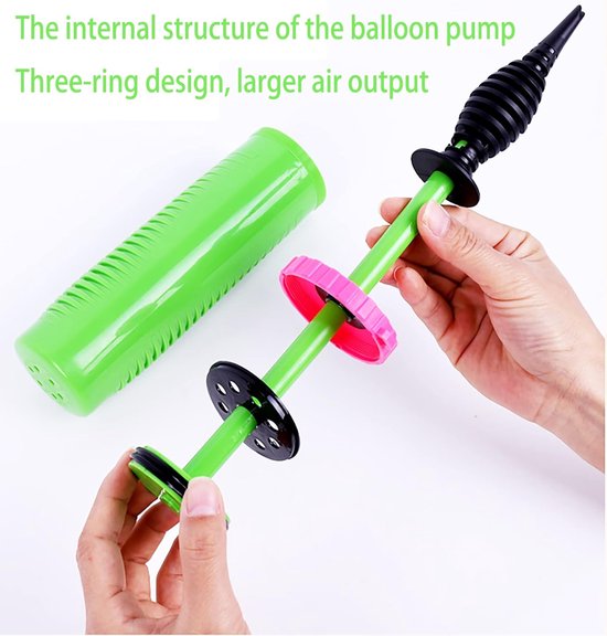1 stuk - Ballonpomp - Groen - Handmatige luchtpomp - Ballon opblaasapparaat - Draagbare pomp - Eenvoudig in gebruik - Ideaal voor het opblazen van partyballonnen, feestdecoraties, gemakkelijk mee te nemen en perfect voor elke gelegenheid — afbeelding 3