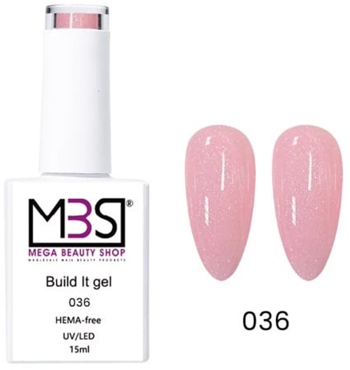 Biab gel/Build It gel HEMA-Free 15ml. (036) - Biab - Builder Gel - Biab nagellak - build it gel