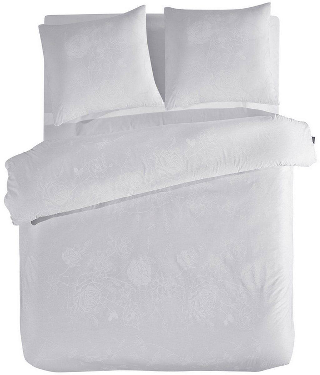 LINNICK Dekbedovertrek katoen Renforcé Arnor - white - 240x200/220cm - lits jumeaux