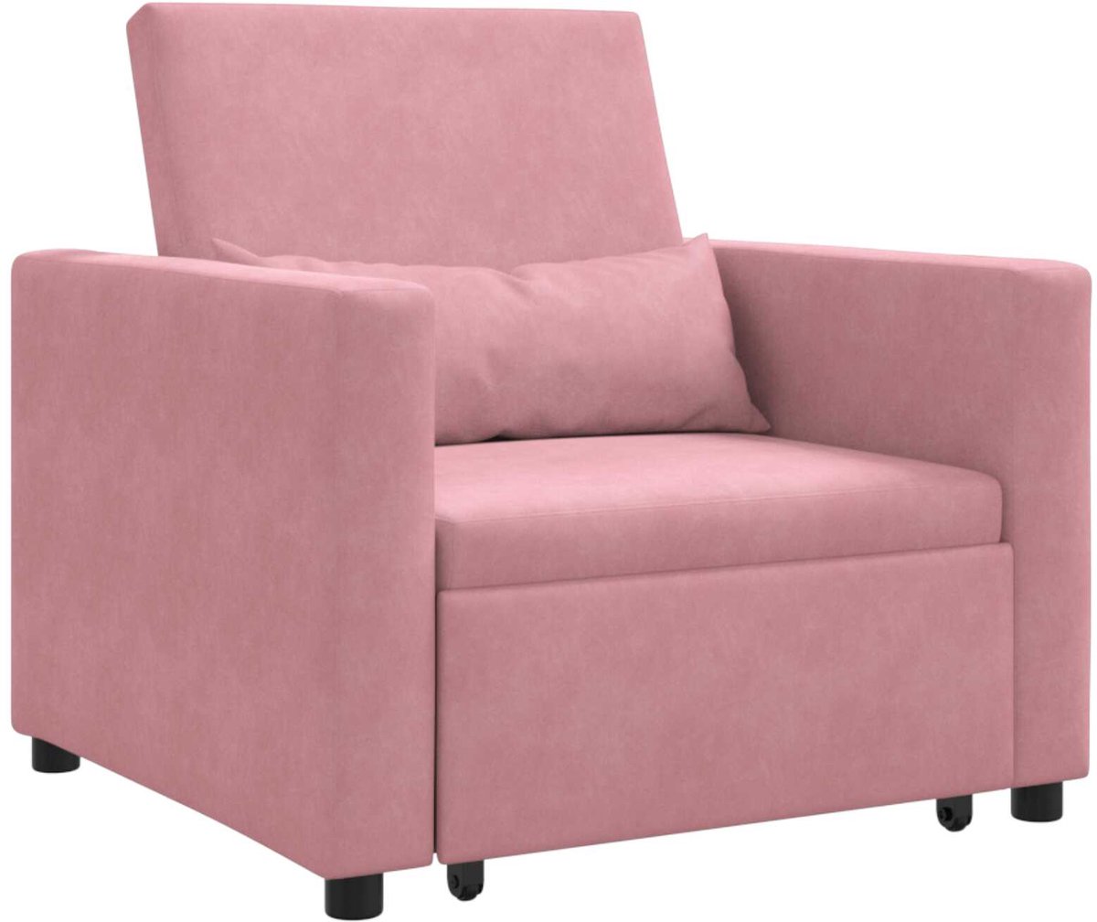Slaapstoel - Uitklapbaar - Slaapbank - Logeerbed - Zetelbed - Slaapfauteuil - Vouwbed - 1 persoons - Zeer comfortabel - 100 kg - Roze