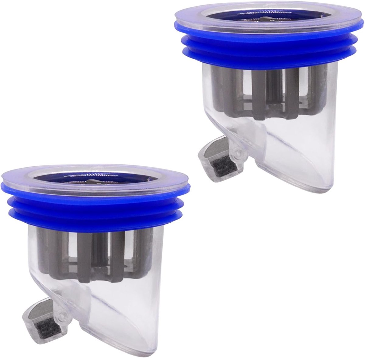 2 stuks geurafsluiter, douche, 15 x 15 cm, siliconen vloerafvoer, geurstopper, afvoermat, vierkante vloermat, anti-geur, afvoerstop voor badkamer, keuken, toilet (grijs