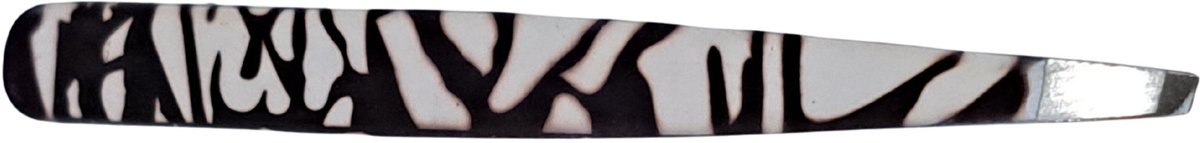 Baruffaldi - Professional - Pincet - Schuine Punt - Zebraprint - 9,5cm.