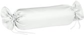 sleepling 15 x 40 cm satijnen kussensloop | kussenhoes van 100% zijdezachte katoen | voor nekkussen | Made in EU | wasbaar op 60 graden | wit