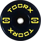 Disque D'entraînement Olympique Toorx 25 Kg - Caoutchouc Bumper, Trou 50 Mm | Pour Home Gym Et Cross Training