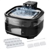 Woodoro Drinkfontein Kat/Hond 4.5L RVS - Draadloos 45 Dagen Batterij - Waterfontein met Sensor - Kattenfontein - Fluisterstil - Incl 3 Filters