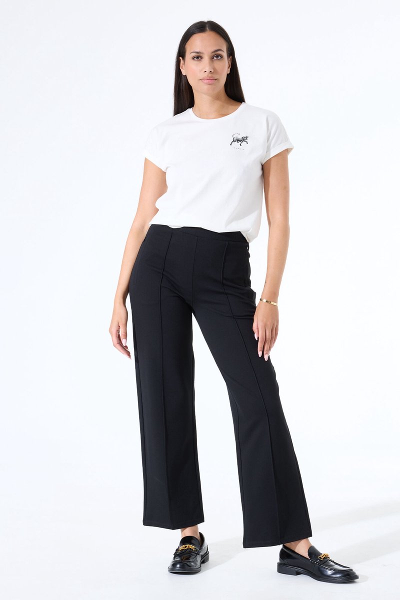 GARCIA Z0020 Dames Straight Fit Broek Zwart