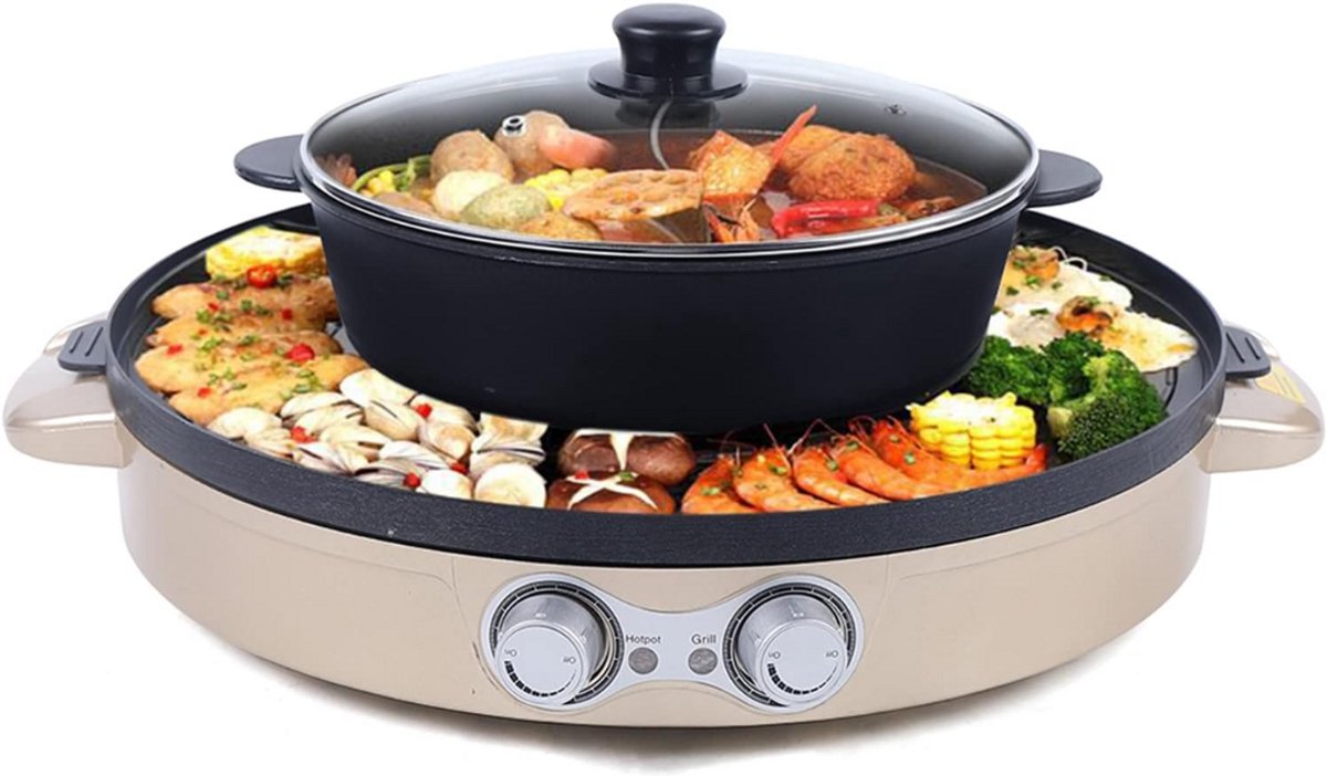 Koreaanse BBQ - Hotpot Elektrisch - Grill - Gourmetstel