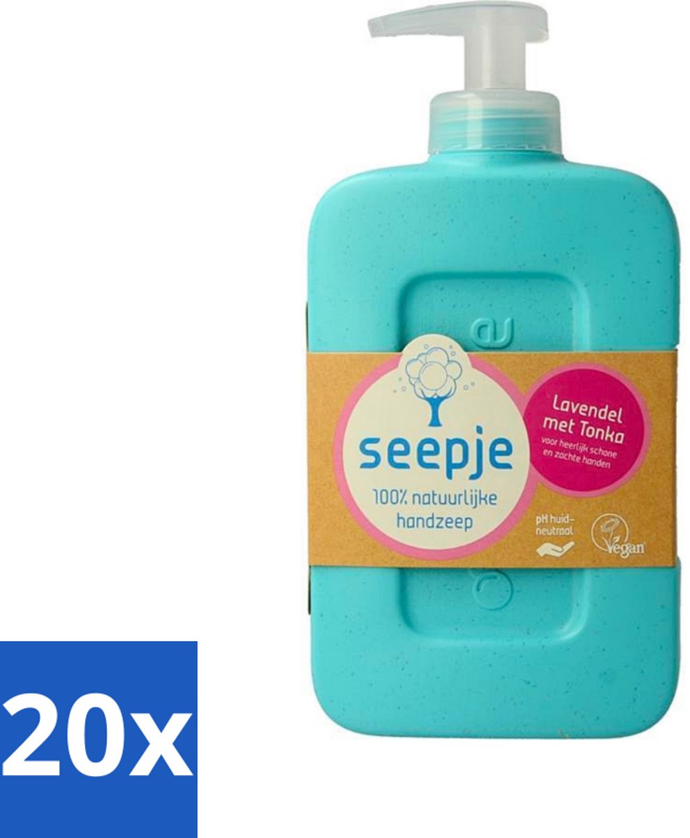 Seepje - Handzeep - Zachte Geur - Lavendel met Tonka - 300 ml - Bulkverpakking - 20 stuks