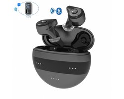WK 2x Mini Bluetooth Oplaadbare Gehoorapparaten –DSP Digitale Gepatenteerde Japanse Nano Chip - ITE In-Ear – Bluetooth 5.0 –Gehoorapparaat- Ruisonderdrukking – Modusgeheugen – Met LED-oplaadetui – Zwart (Links & Rechts)