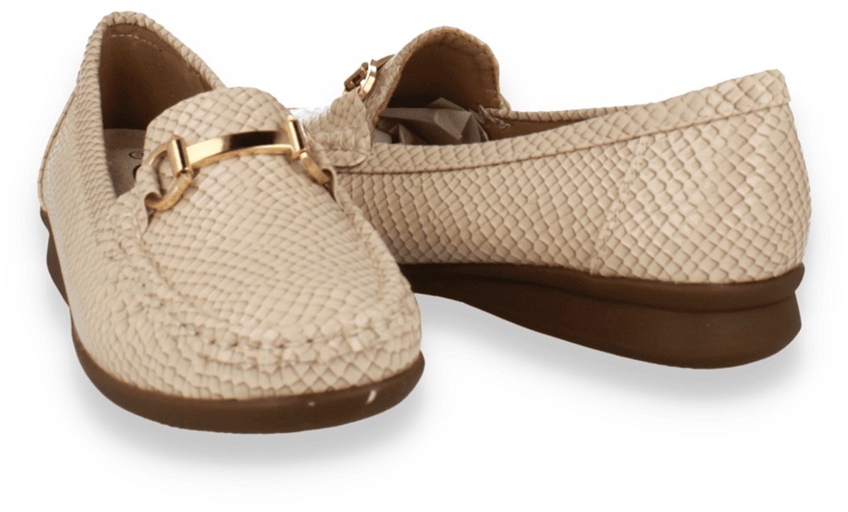 Mode-mania Dames Mocassin Ecru | Beige | Maat: 36
