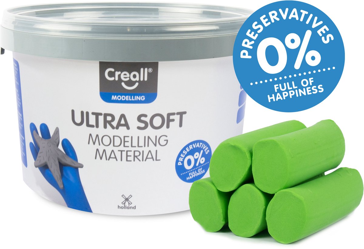 Klei | Creall mini-silky soft | Groen | 1100 gram