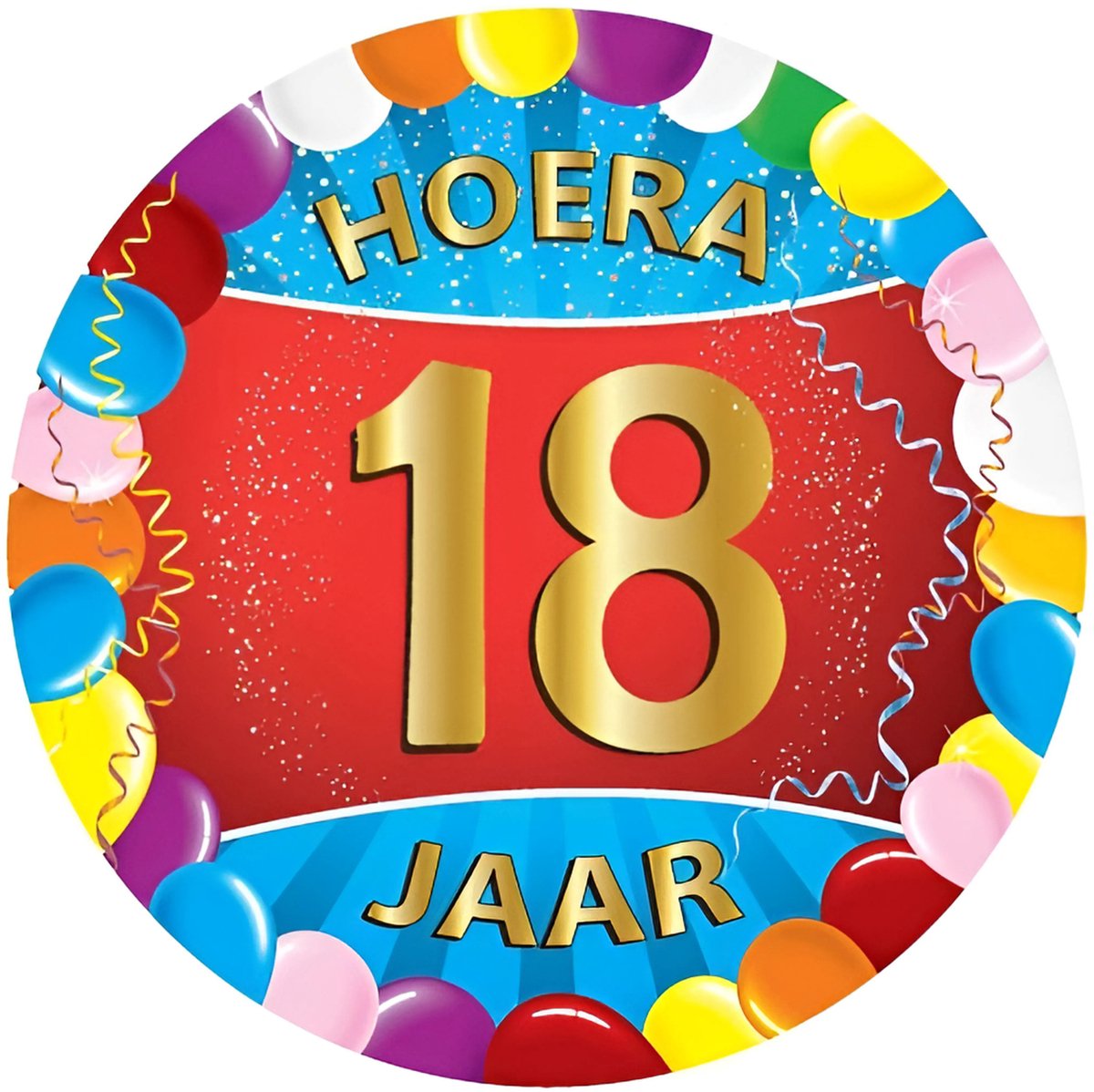 Bierviltjes 18 jaar - 100x stuks - multicolor - verjaardag/feest - feestartikelen