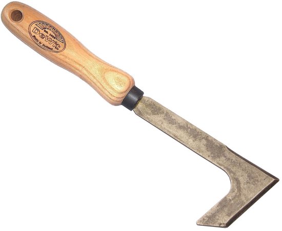 Foto: De wit onkruidmes met essen handvat 14 centimeter