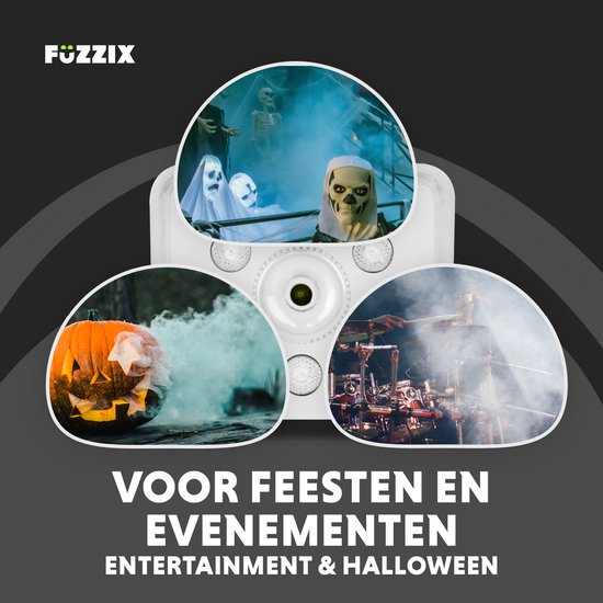 Machine à fumée Witte Party - Fuzzix F509LW - Avec effets lumineux et 1L de liquide à fumée - Avec télécommande sans fil