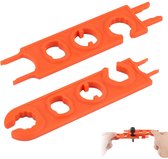 EXCITAT Solar Wrench - MC4 Tool - Snel stekker- en stopcontact loskoppelen gereedschap - geschikt voor fotovoltaïsche systemen, zonnepanelen, kabels, draden en connectoren - 2 stuks - Oranje