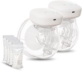 Bol.com Youha Elektrische Dubbele Draadloze Borstkolf - Handmatig bedienbaar - BPA-vrij - Handsfree - Maat: 24mm - Handmatig Bed... aanbieding