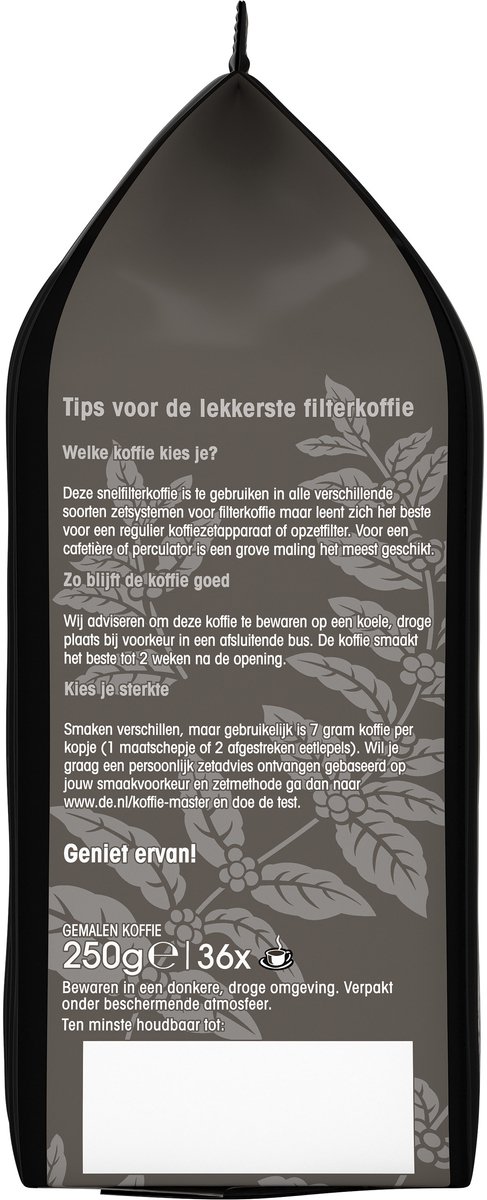 Douwe Egberts Excellent Black Filterkoffie - 4 x 250 gram thumbnail 4