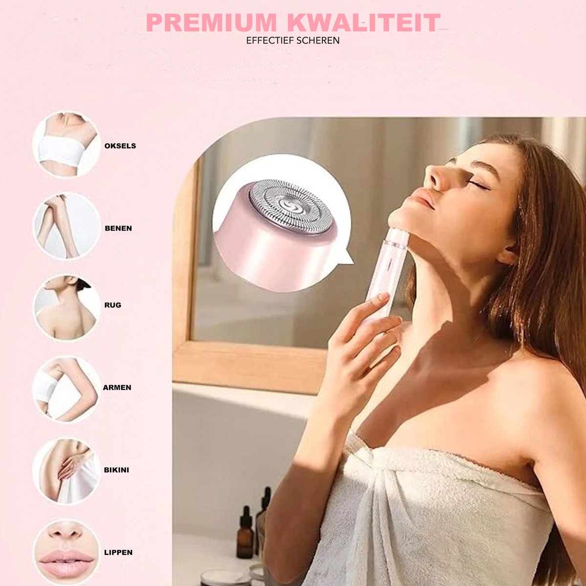 Premium Ladyshaves Voor Vrouwen - Trimmer Dames - Ladyshaver - Ook Voor Bikinilijn - Shafely Ladyshave - Elektrische Scheerapparaten Vrouwen - Scheerapparaat - Epilator - Dames — afbeelding 3