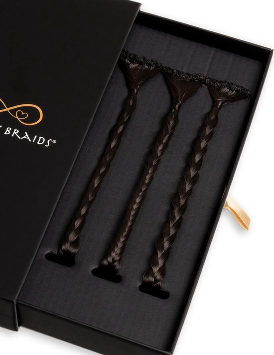 Infinity Braids - Braidies - Set van 3 Clip-in Vlechtjes - Lizzy, Jolie ...