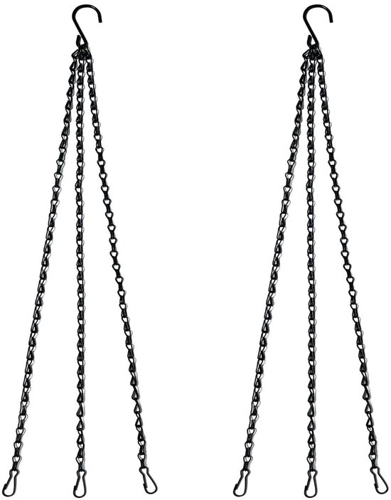 Gearific 2 stuks hangende mandbeugels, tuinlantaarns plant muur hangende haken ijzeren wandgemonteerde ophangbeugel voor bloempot, vogelvoeder, windgong 15 cm (wit