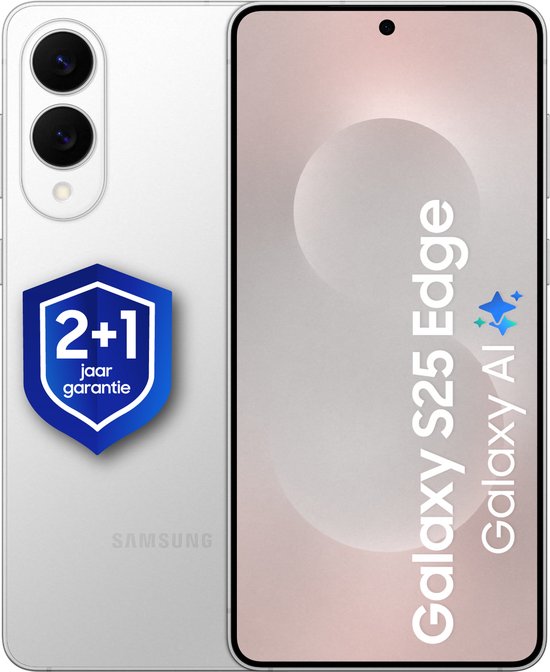 Samsung Galaxy S25 Edge 5G - 256GB - Titanium Silver + 1 jaar extra garantie