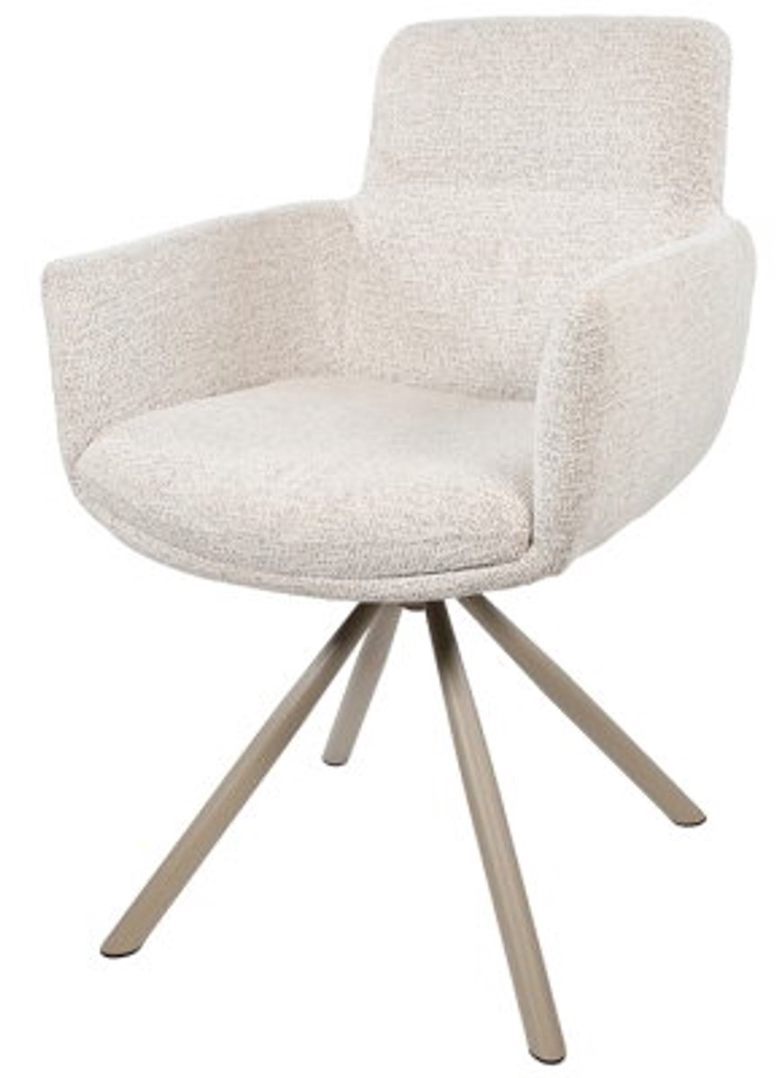 MySons Eetkamerstoel Harry - taupe draaipoot 360 - Present Champagne 120 - eetkamerstoelen set van 2