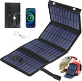 Zonnepaneel - Opvouwbaar zonnepaneel - Sun Power - Zonnecellen Oplaadbatterij - Werkspanning 5V / 10-15W max. vermogen - USB - Zonnepanelen voor buiten - voor Smartphone Camping