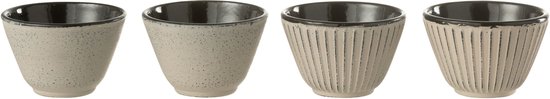 J-Line theemok - metaal - beige - 2 dozen van 2 stuks
