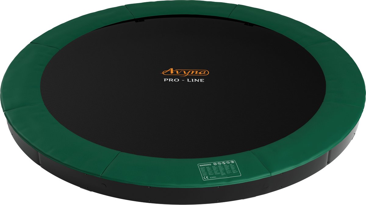 Avyna Pro-Line FlatLevel trampoline set 12 Ø365 cm - Groen