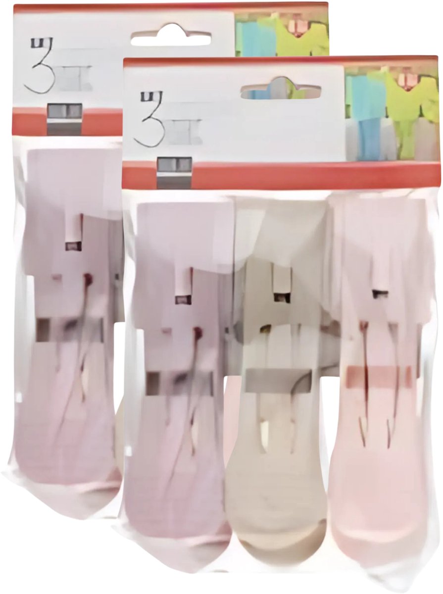 Gerimport handdoek knijpers - 6 stuks - pastel tinten - 8 x 6 x 12 cm - kunststof