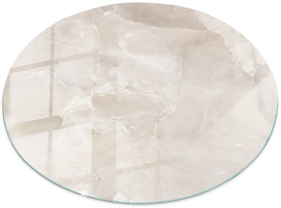 Tulup Tafelblad Glas - Mozaïekpatroon Met Ornamenten Gehard Glas - 80 cm - Grijs