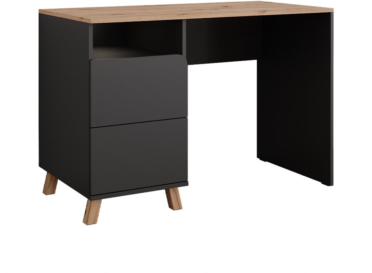 Vicco Toilettafel Karen, Antraciet/Artisanaal eiken, 110 cm zonder spiegel