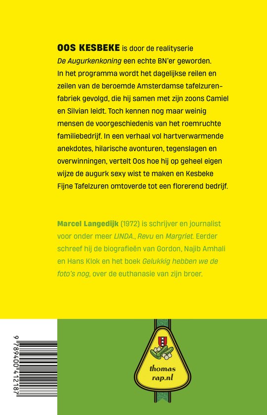 Boekcover met tekst over Oos Kesbeke en de schrijver Marcel Langedijk.